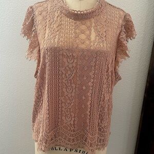 Lace Mauve Sleeveless from IRIS SIZE  (XL see measurements)